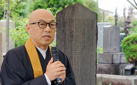 釈総長によるご挨拶の様子